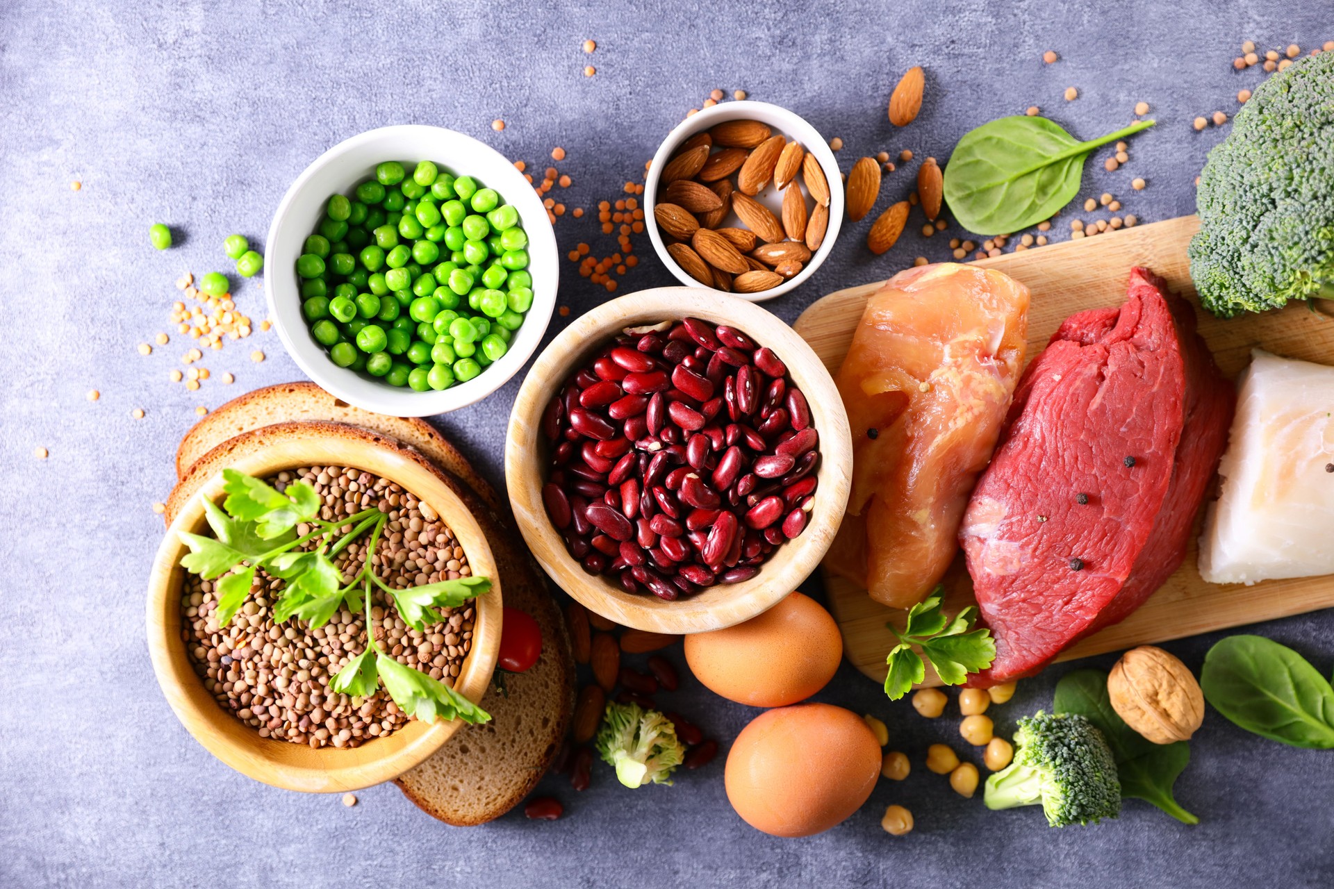 protein food sources- top view